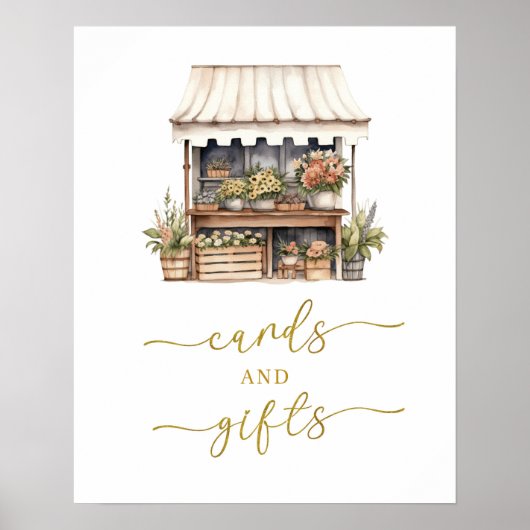 彼女は市場のカードとギフトのパーティーのサインをオフ ポスター (正面)