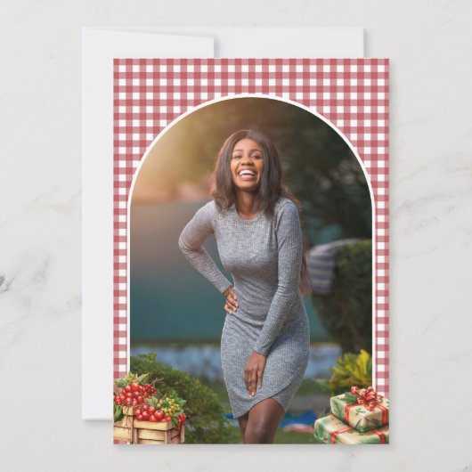 彼女は市場のクリスマスブライダルシャワーを出たばかりだ 招待状 (裏面)