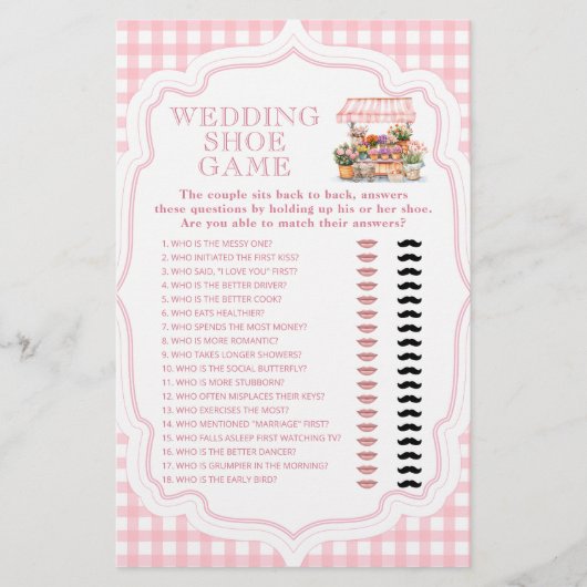 彼女は市場のシューズ結婚ゲームカードを外した (正面)