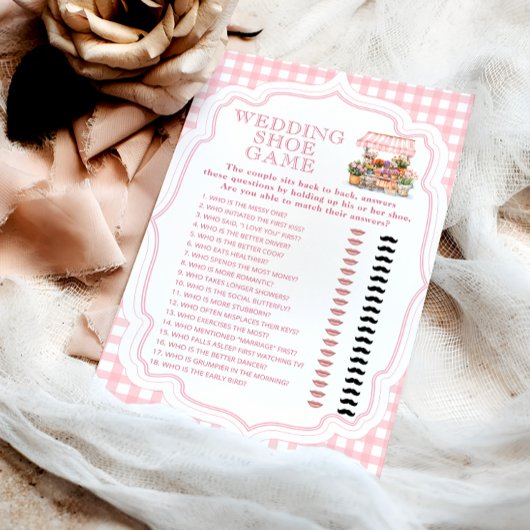 彼女は市場のシューズ結婚ゲームカードを外した