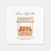 彼女は市場のトートバッグから外れている スタンダードカクテルナプキン (正面)