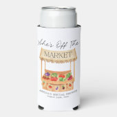 彼女は市場のトートバッグから外れている スリム缶クーラー (Seltzer正面)