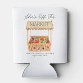 彼女は市場のトートバッグから外れている 缶クーラー (裏面)