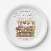 彼女は市場のフラワーショップブライダルシャワーから ペーパープレート (正面)