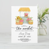 彼女は市場のフラワーショップブライダルシャワーから 招待状 (スタンド正面)
