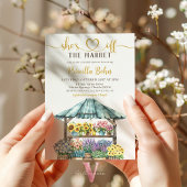 彼女は市場のフラワーブライダルシャワーの招待をオフ 招待状