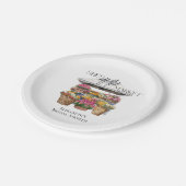 彼女は市場のフローラショップブライダルシャワーから外れている ペーパープレート (アングル)