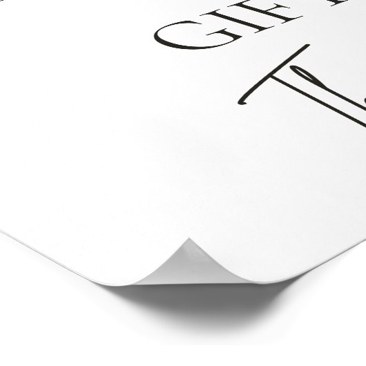 彼女は市場のフローラスクリプトカードギフトサインをオフ ポスター (角)