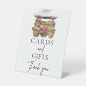 彼女は市場のフローラスクリプトカードギフトサインをオフ 台座サイン (正面)