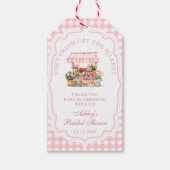 彼女は市場のフローラブライダルシャワー ギフトタグ (正面)