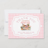 彼女は市場のフローラブライダルシャワー サンキューカード (正面)