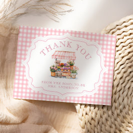 彼女は市場のフローラブライダルシャワー サンキューカード