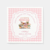 彼女は市場のフローラブライダルシャワー スタンダードカクテルナプキン (正面)