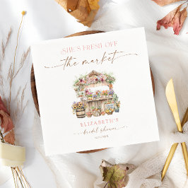 彼女は市場のフローラブライダルシャワー スタンダードカクテルナプキン