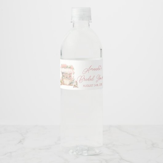 彼女は市場のフローラブライダルシャワー ペットボトルラベル (正面)
