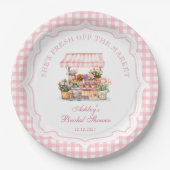 彼女は市場のフローラブライダルシャワー ペーパープレート (正面)