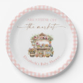 彼女は市場のフローラブライダルシャワー ペーパープレート (正面)