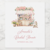 彼女は市場のフローラブライダルシャワー ワインラベル (シングルラベル)