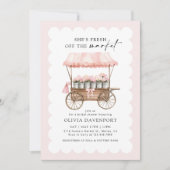 彼女は市場のフローラブライダルシャワー 招待状 (正面)