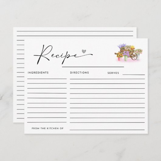 彼女は市場のフローラレシピを離れている エンクロージャーカード (正面/裏面)