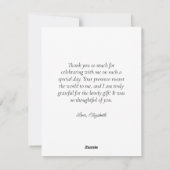 彼女は市場のフローラ店サンキューカードを離れている シーズンカード (裏面)