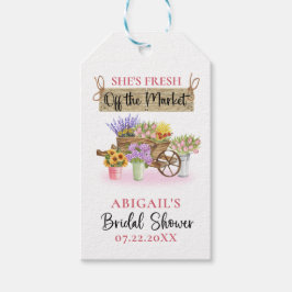 彼女は市場のフローラ歓迎のサインをオフにしている ギフトタグ