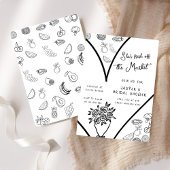 彼女は市場のブライダルシャワーから生まれお洒落た 招待状