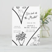 彼女は市場のブライダルシャワーから生まれお洒落た 招待状 (スタンド正面)