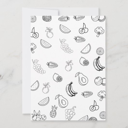 彼女は市場のブライダルシャワーから生まれお洒落た 招待状 (裏面)