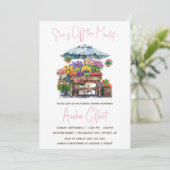 彼女は市場のブライダルシャワーの招待状をオフにしている 招待状 (スタンド正面)