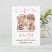 彼女は市場のブライダルシャワーの招待状をオフにしている 招待状 (スタンド正面)