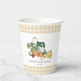 彼女は市場のブライダルシャワーを離れた 紙コップ