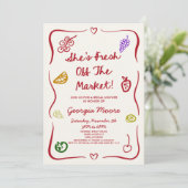 彼女は市場のブライダルシャワーを離れていお洒落る 招待状 (スタンド正面)