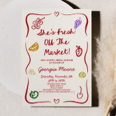 彼女は市場のブライダルシャワーを離れていお洒落る 招待状