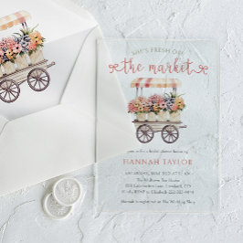 彼女は市場のブライダルシャワーを離れている アクリル招待状