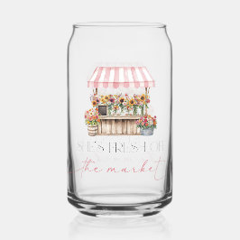 彼女は市場のブライダルシャワーを離れている ガラス缶