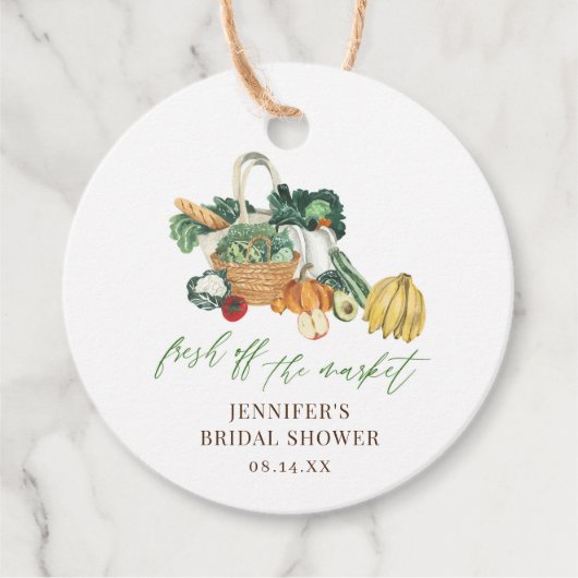 彼女は市場のブライダルシャワーを離れている フェイバータグ (正面)