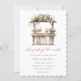 彼女は市場のブライダルシャワーを離れている 招待状