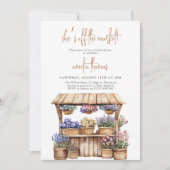 彼女は市場のブライダルシャワーを離れている 招待状 (正面)