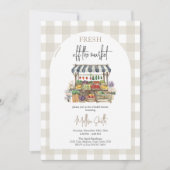 彼女は市場のブライダルシャワーを離れている 招待状 (正面)