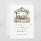 彼女は市場のブライダルシャワーを離れている 招待状 (正面)
