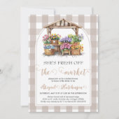 彼女は市場のブライダルシャワーを離れている 招待状 (正面)