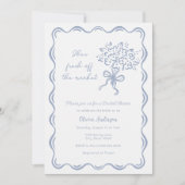 彼女は市場のブライダルシャワーを離れている 招待状 (正面)