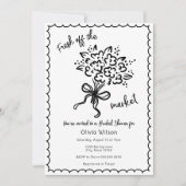 彼女は市場のブライダルシャワーを離れている 招待状 (正面)