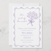 彼女は市場のブライダルシャワーを離れている 招待状 (正面)