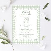 彼女は市場のブライダルシャワーを離れている 招待状