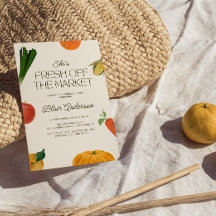 彼女は市場のブライダルシャワーを離れている