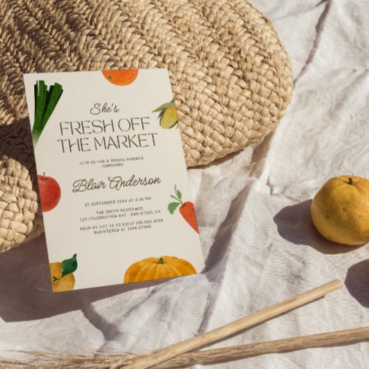 彼女は市場のブライダルシャワーを離れている 招待状
