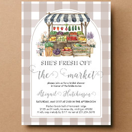 彼女は市場のブライダルシャワーを離れている 招待状