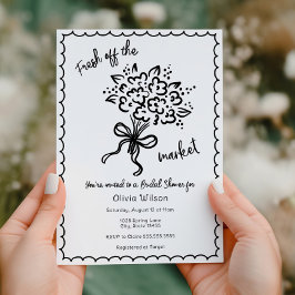 彼女は市場のブライダルシャワーを離れている 招待状